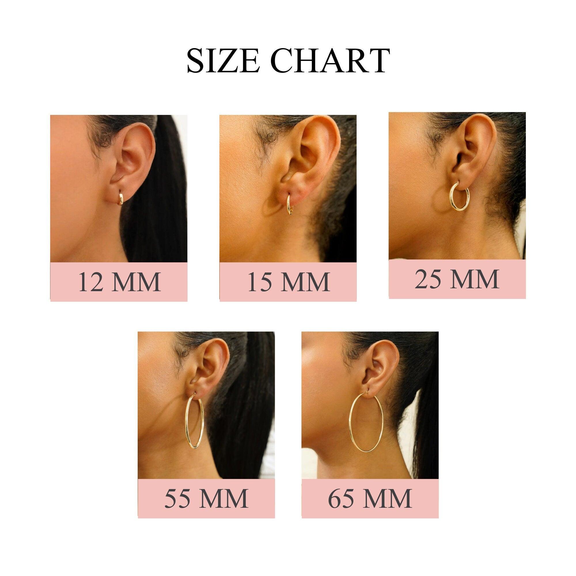 Elegant 14K Solid Gold 65mm Thin Lightweight Hoop Earrings - Perfect for Any Occasion!.