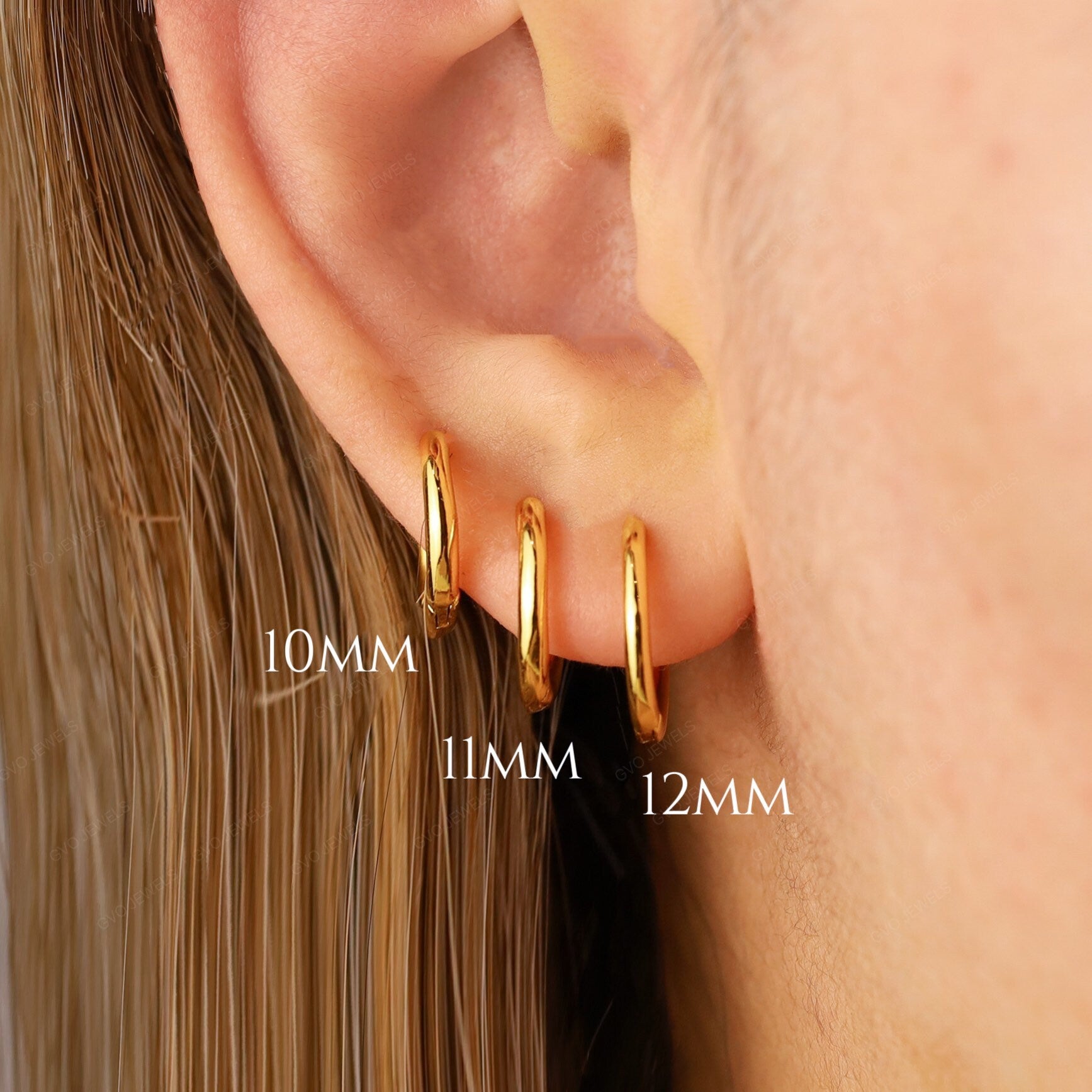 Huggie Hoop Earrings • 14K Gold Dainty Earrings • Huggie Hoops Earrings • Gold Filled Earrings • Rounded Hoops