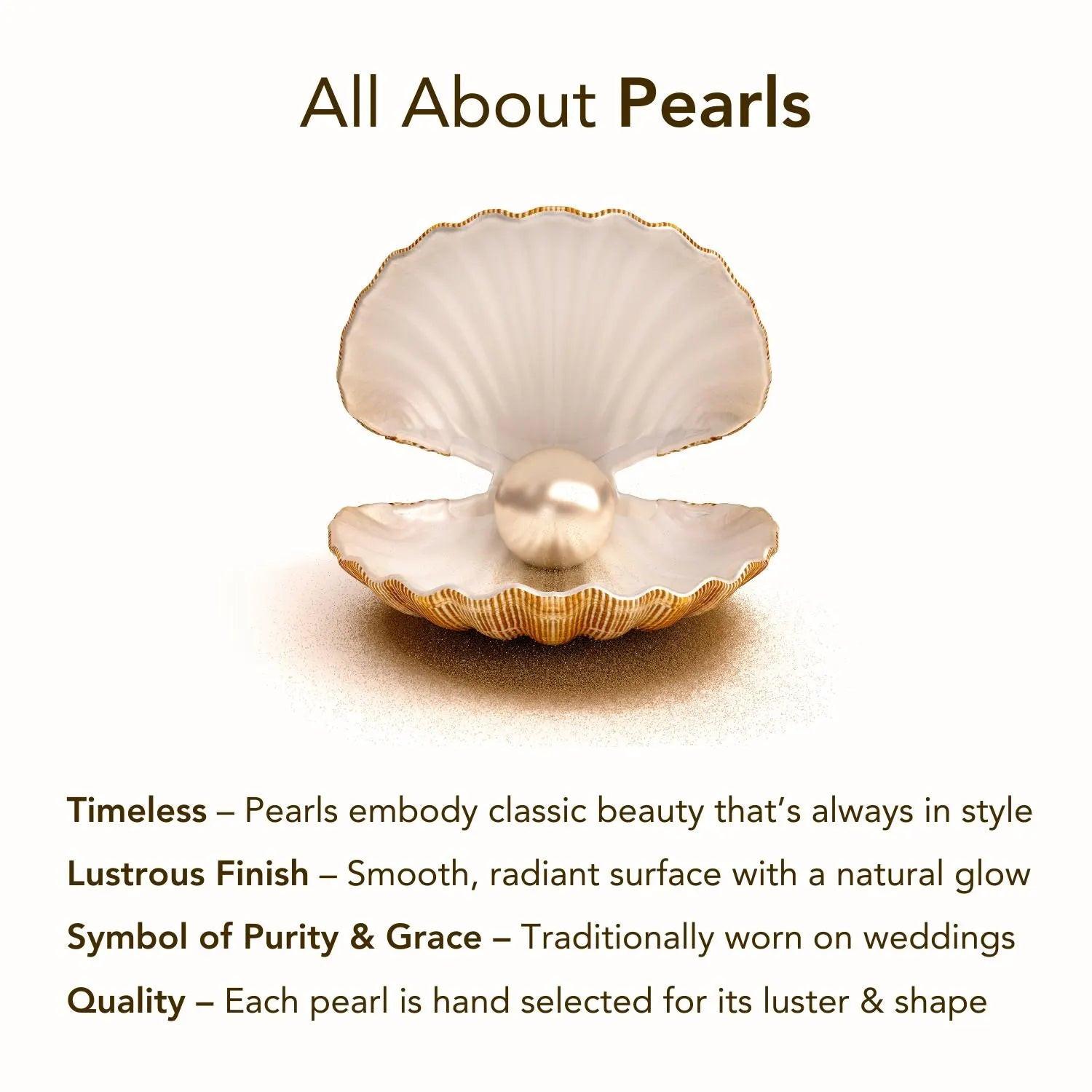 Elegant 925 Sterling Silver Double Pearl Drop Earrings - Freshwater Cultured White Pearls.