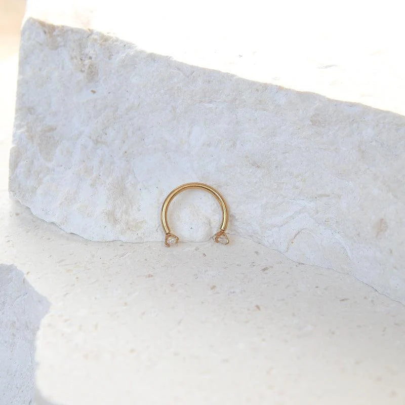 U-Shaped Curved Bar | 16 Gauge | Stainless Steel | Silver | Gold | 6Mm 8Mm 10Mm | Septum Piercing | Cartilage | Helix | Tragus | Barbell