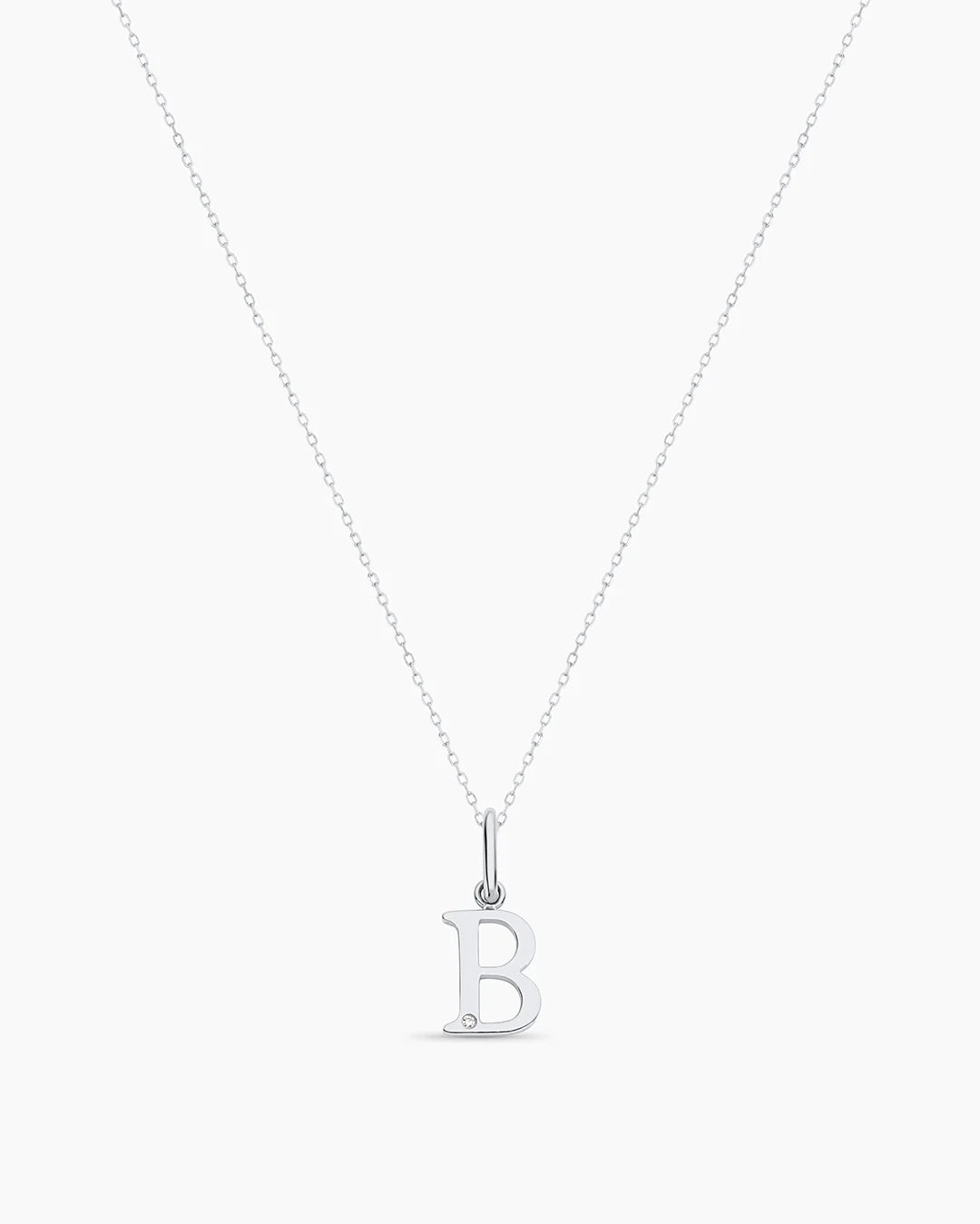 Diamond Vintage Alphabet Charm Necklace