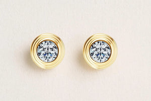9Ct Gold Stud Earrings round Classic Design 6 Mm Pair in Luxury Gift Box