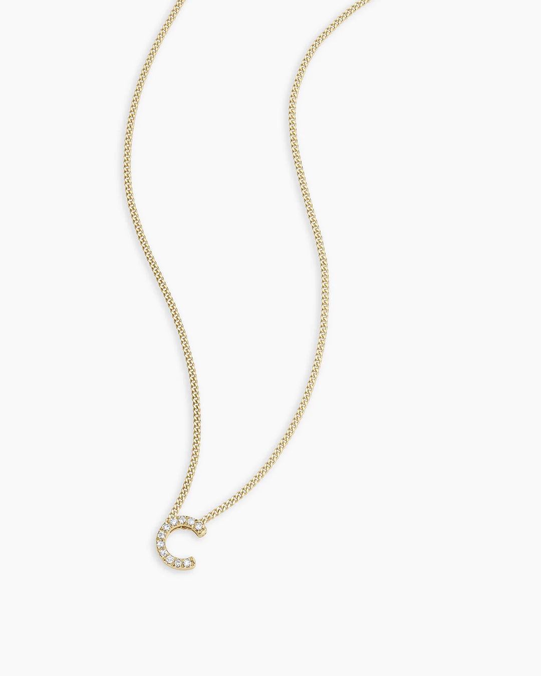 14K Diamond Alphabet Necklace