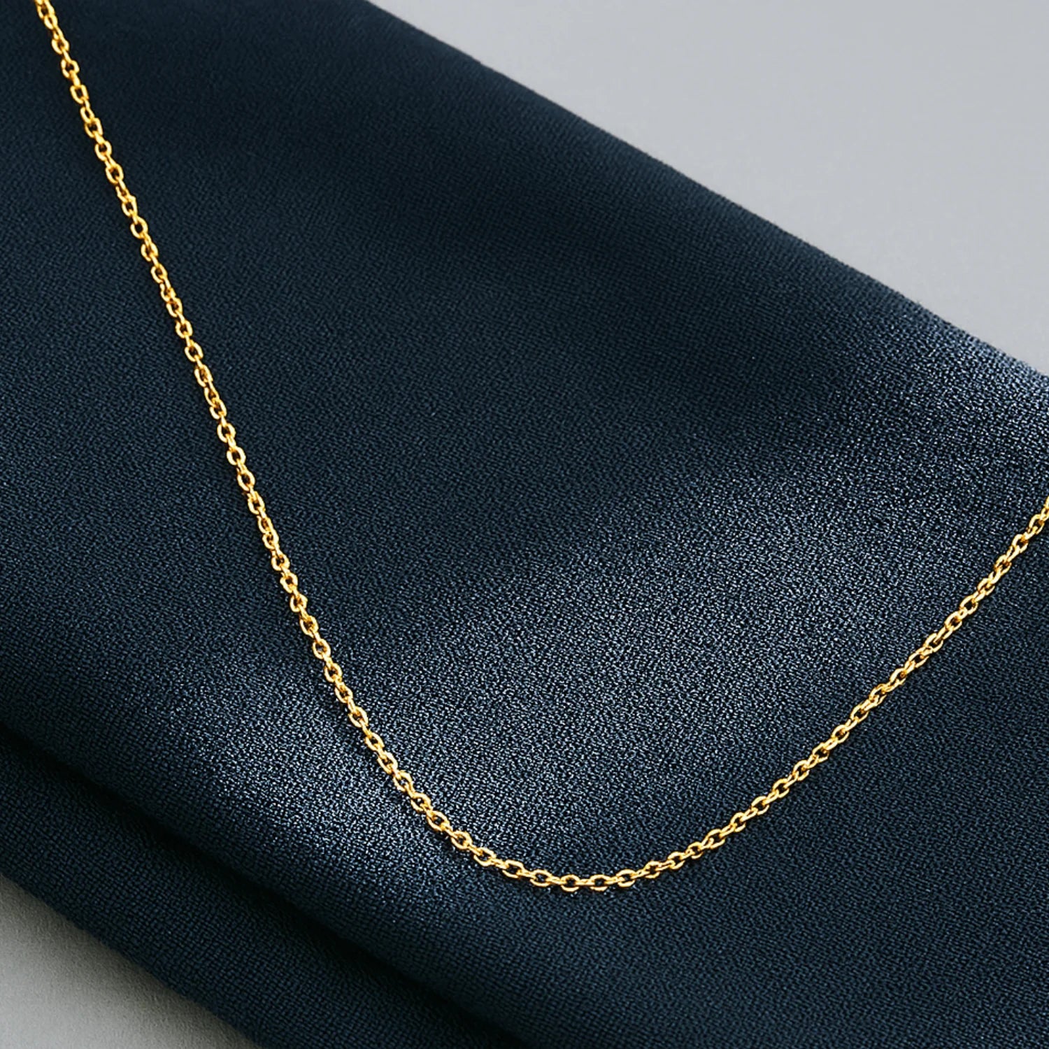 14K Gold Diamond Cut Cable Chain, Available in 14K Yellow or White Gold, Pendant Chain Necklace