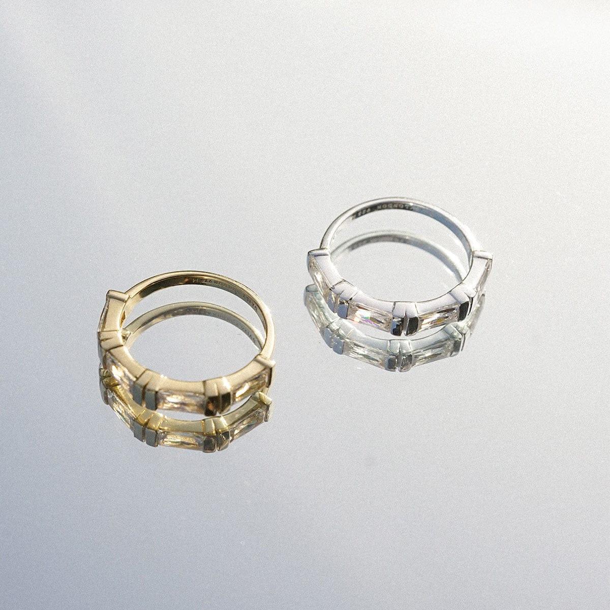 Stunning Polly Sterling Silver Crystal Stacking Ring - Elevate Your Style!.