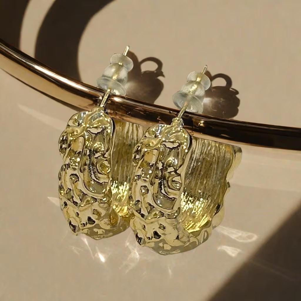 Elegant 14K Gold Twisted Hoop Earrings - Perfect Birthday & Bridesmaid Gift.