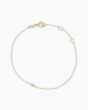 14K Diamond Cross Bracelet