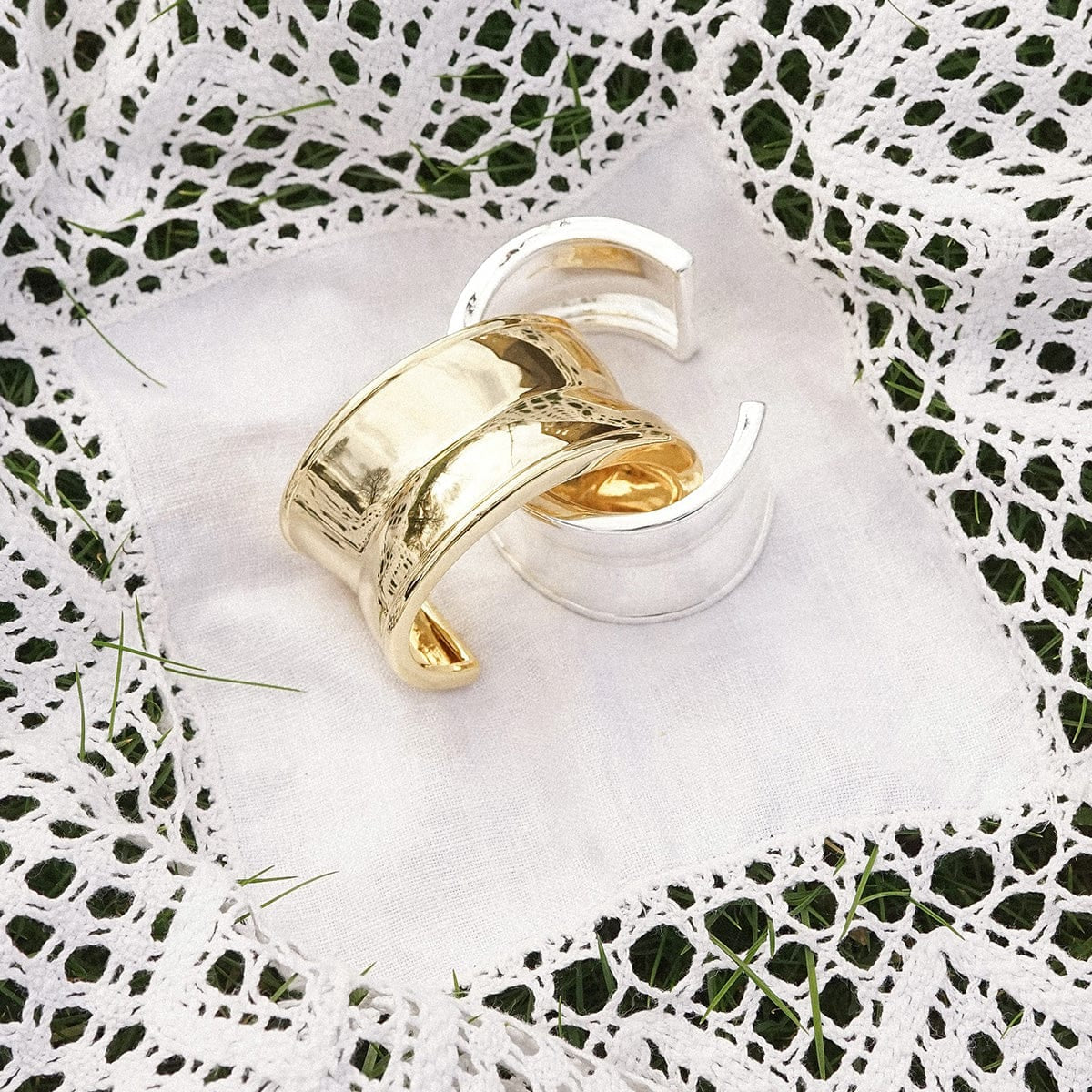 Polly Cuff Bangle 18Ct Gold Plate