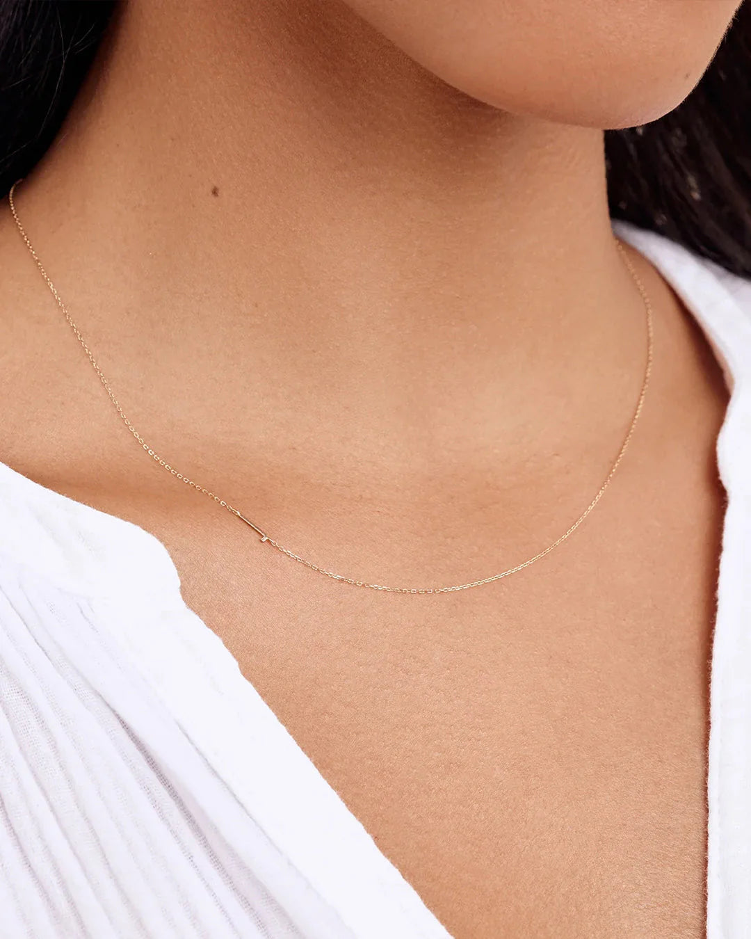 14K Gold Alphabet Necklace NikNenz™ Premium Gold & Diamonds