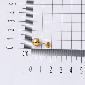 14K Solid Gold Ball Stud Earrings, Yellow Gold Ball Earrings 8Mm, Gold round Ball Stud Sleeper Earrings, Classic Jewelry