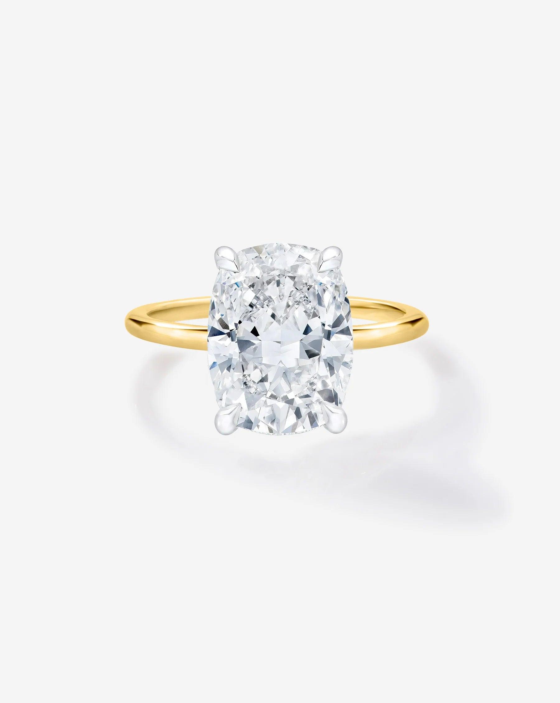 3.24 Carat Whisper Thin® Lab-Created Diamond Cushion Cut.