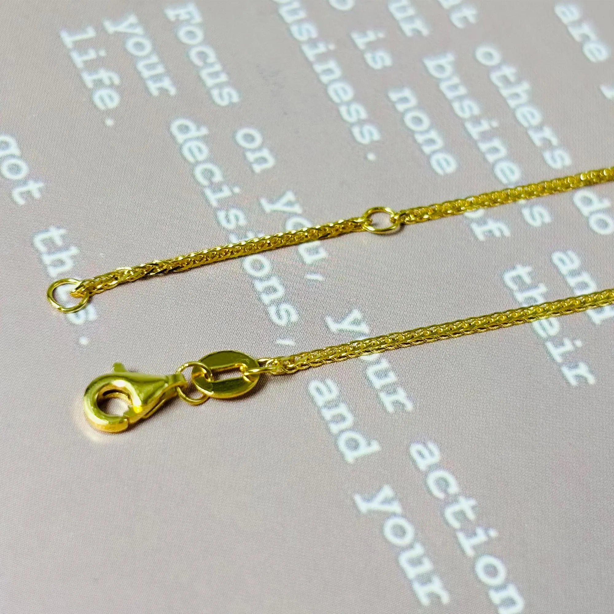 Minimalist 24K Solid Gold Necklace, Handmade Yellow Gold