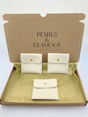 Double Faux Pearl Earrings, Bridal Wedding Jewelry