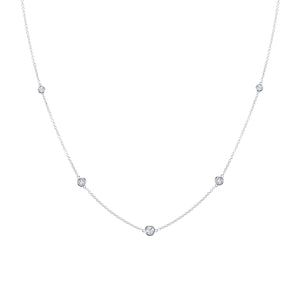 Diamond Bezel Strand Necklace