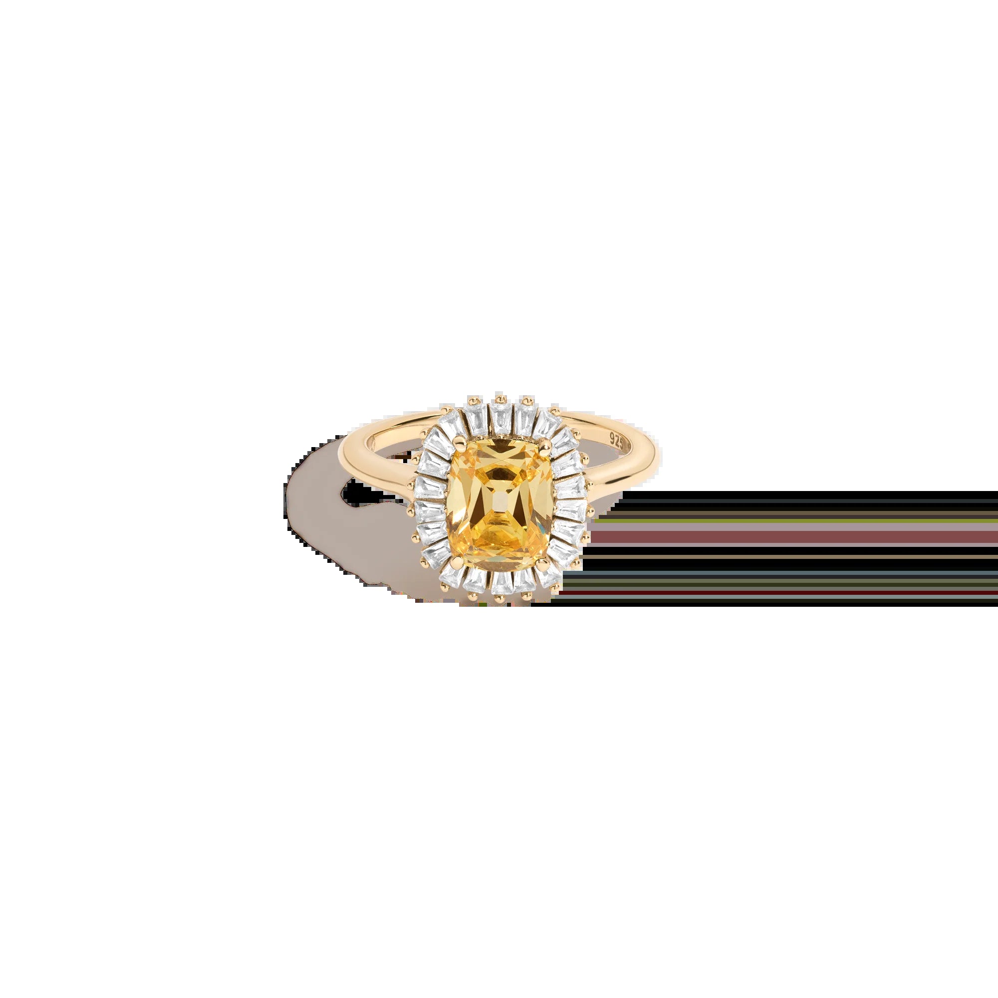 Lab Grown Yellow Canary Alexandra Ring NikNenz™ Premium Gold & Diamonds