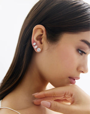 Radiant Pear Lab Diamond Studs.