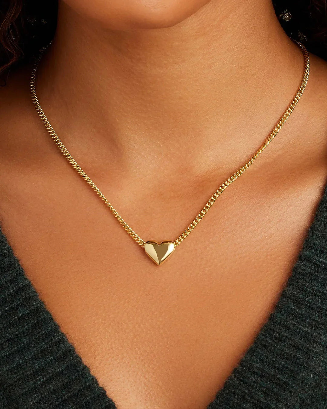 Lou Helium Heart Necklace NikNenz™ Premium Gold & Diamonds
