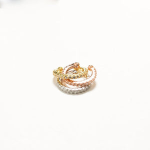 Ear Cuff Earring Cubic Zirconia Diamond Cuff in Gold Rose or Silver