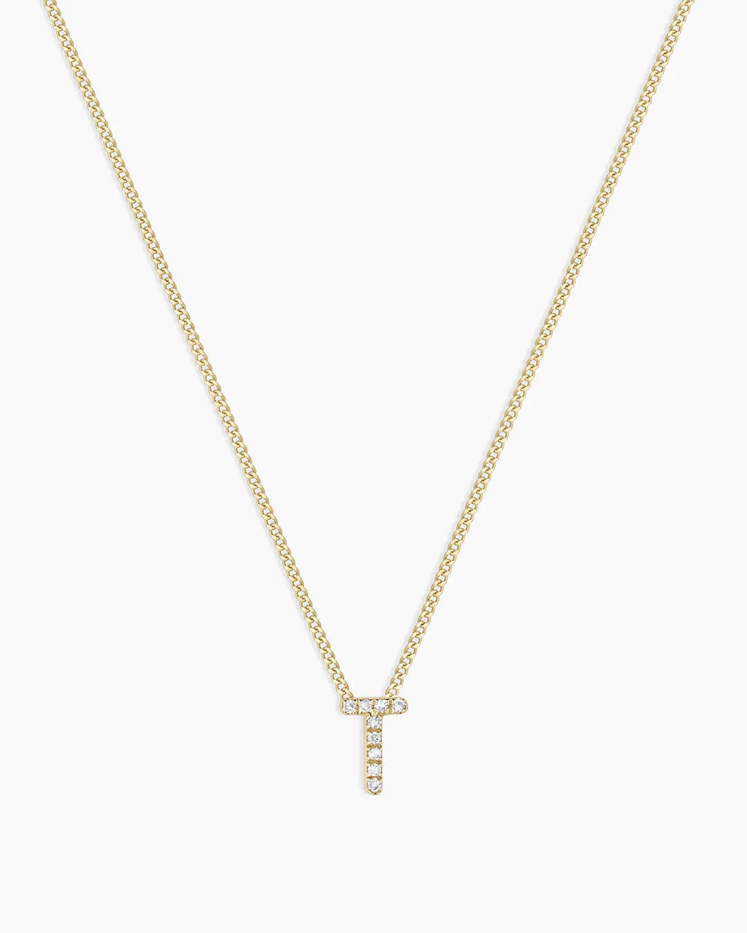 14K Diamond Alphabet Necklace