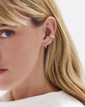 Stunning Graduated Diamond Huggie Earrings for Effortless Elegance.