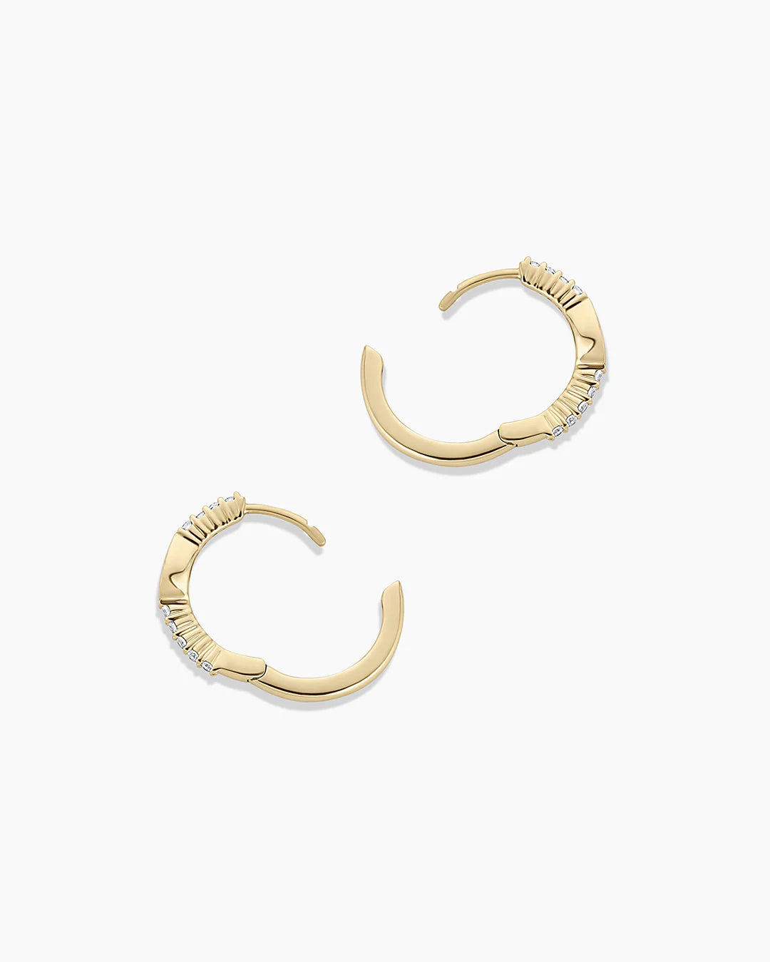 14K Lab Grown Diamond Pear Huggies