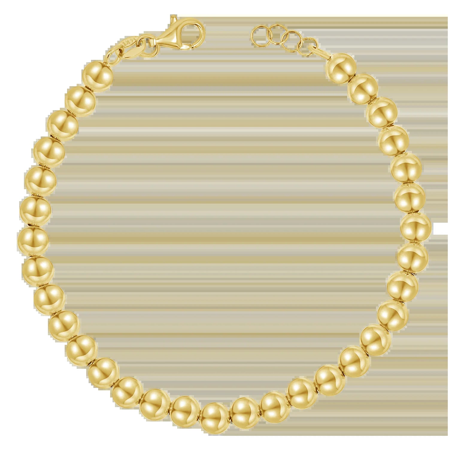 14K Gold 5Mm Ball Bead Bracelet