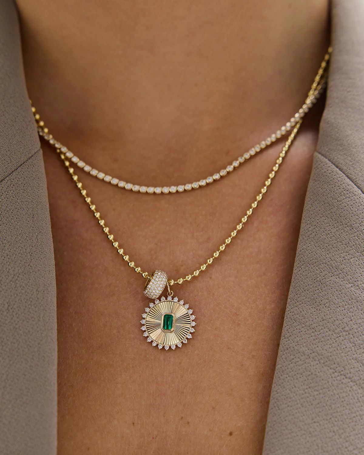 Stunning Large Pavé Eternity Bead for Timeless Elegance.