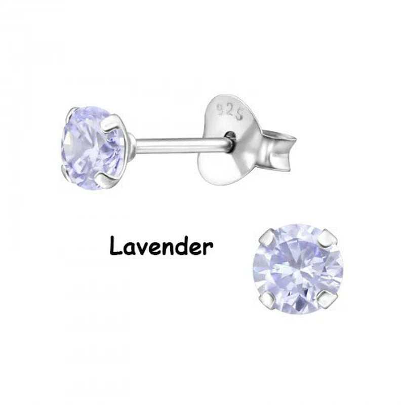 925 Sterling Silver round Earrings Studs Tiny Small One Pair