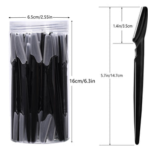 5Pcs/10Pcs/20Pcs/40Pcs Eyebrow Trimmer, Facial Razor, Hair Removal Tool, Anti‑Scratch Eyebrow Blade in Can, Beauty Tool