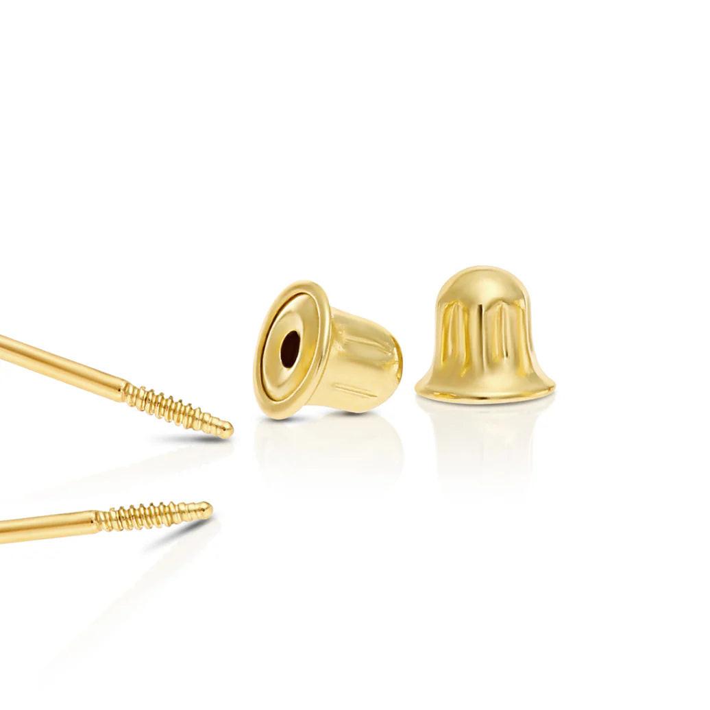 Elegant 10K Yellow Gold Star Stud Earrings - Sparkle with Every Angle!.