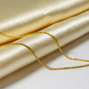 Minimalist 24K Solid Gold Necklace, Handmade Yellow Gold