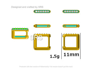 CZ Pave Square Huggie Hoop in Sterling Silver, Skinny Geometric Hoop Earrings, Gold or Silver Finish, 8Mm Minimalist Hoops