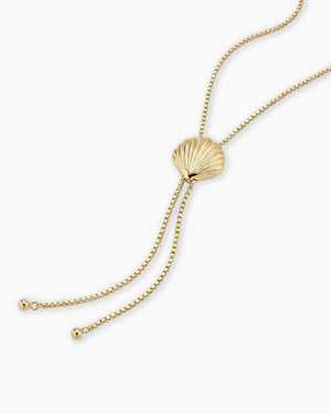 Scallop Bolo Necklace NikNenz™ Premium Gold & Diamonds