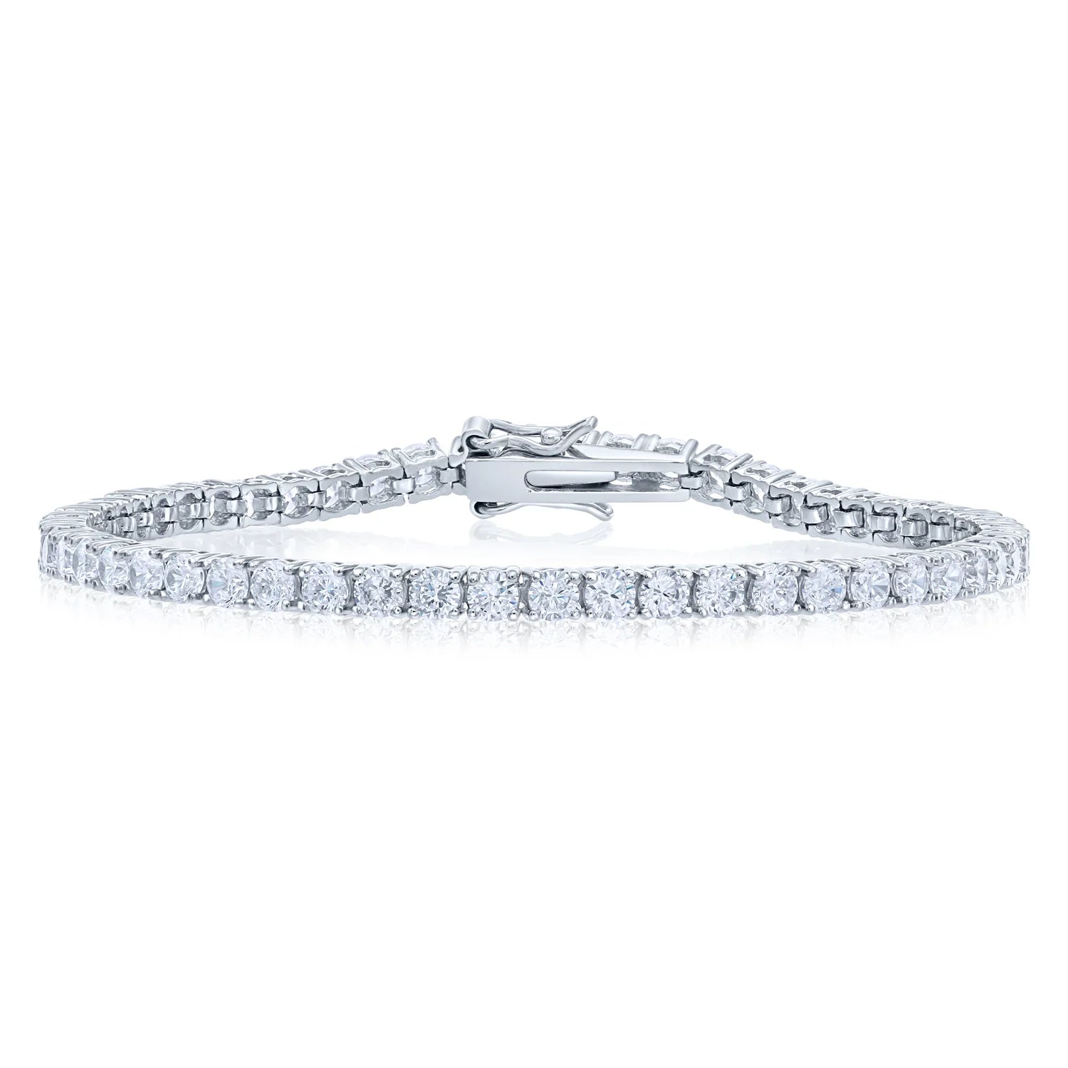 Sterling Silver Simulated Diamond Tennis Bracelet