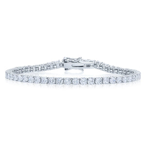 Sterling Silver Simulated Diamond Tennis Bracelet