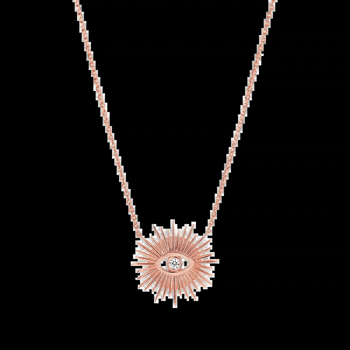Sunburst Evil Eye Necklace