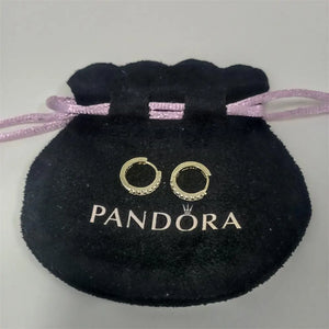 Pandora Moments Sparkling Huggie Gold Hoop Earrings