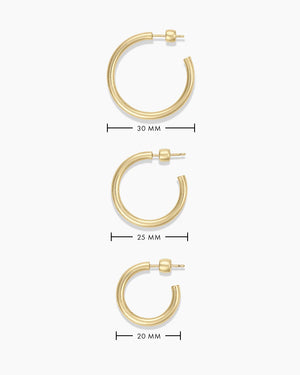 14K Gold Carter Hoops