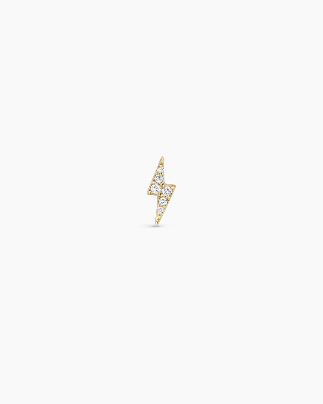14K Diamond Lightning Single Stud