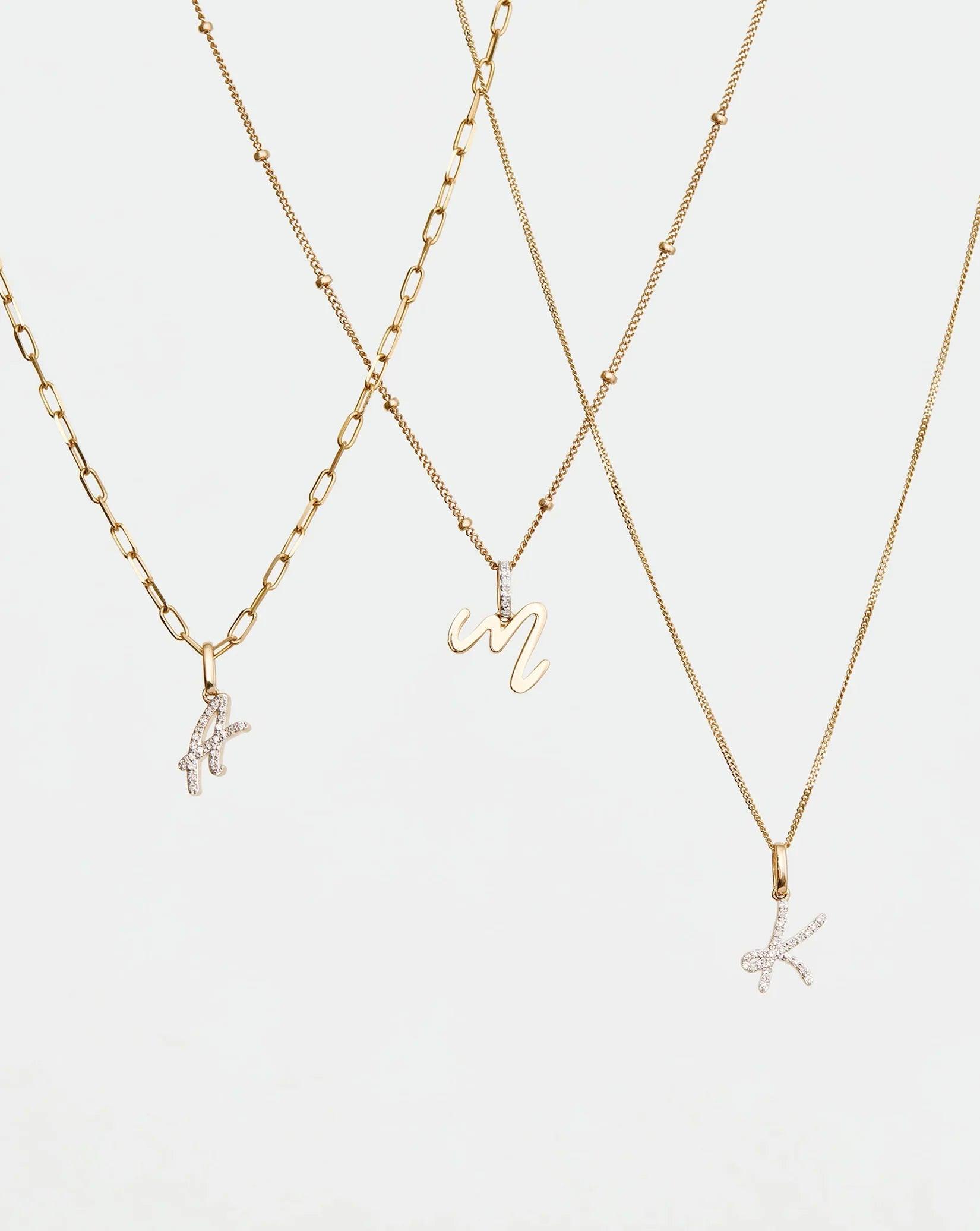 Elegant Diamond Initial Pendant - Personalize Your Style!.
