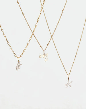 Elegant Diamond Initial Pendant - Personalize Your Style!.