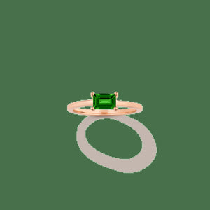 Birthstone Baguette Ring - Garnet NikNenz™ Premium Gold & Diamonds