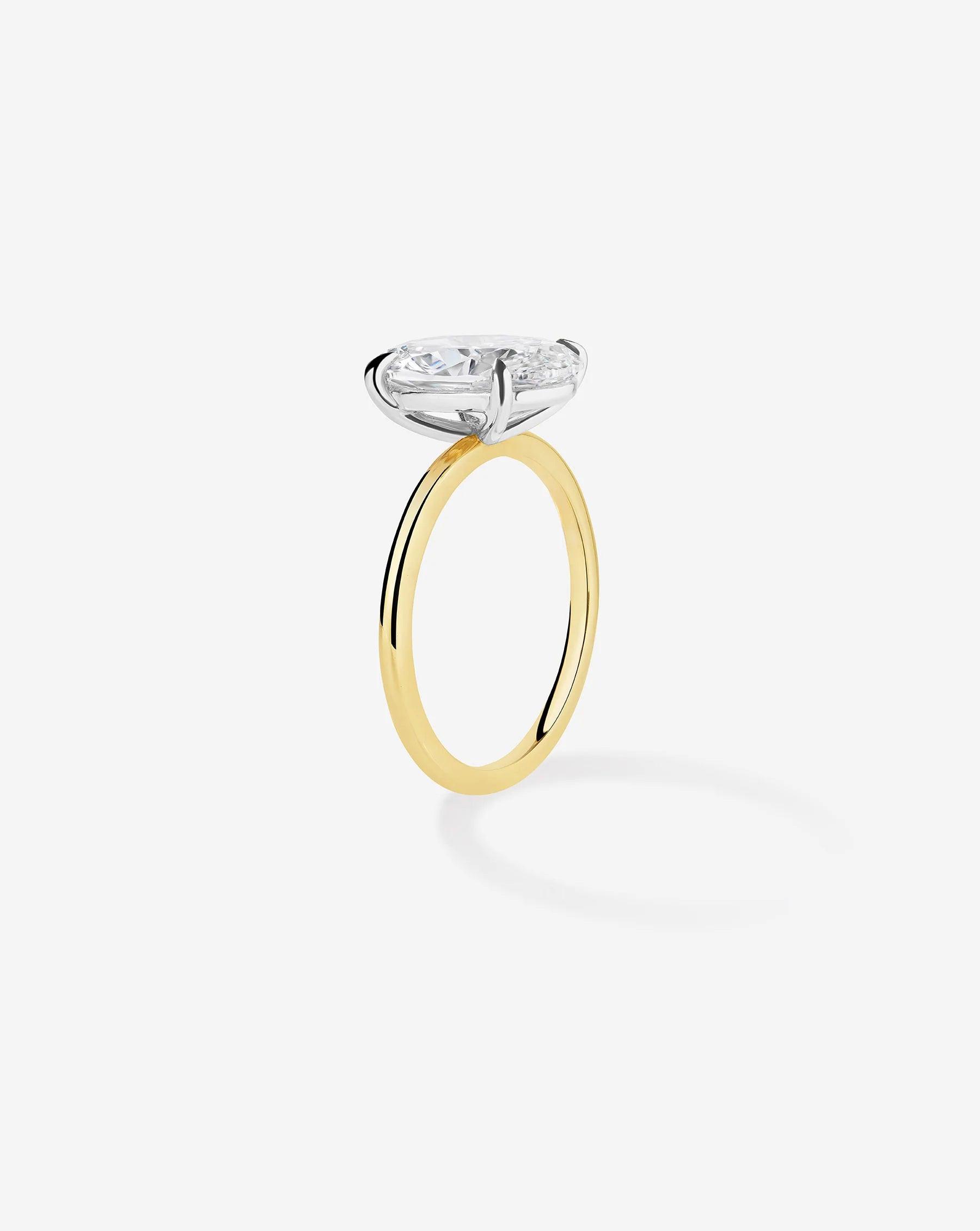 Stunning 3.04 Carat Oval Lab Diamond in Whisper Thin® Setting.