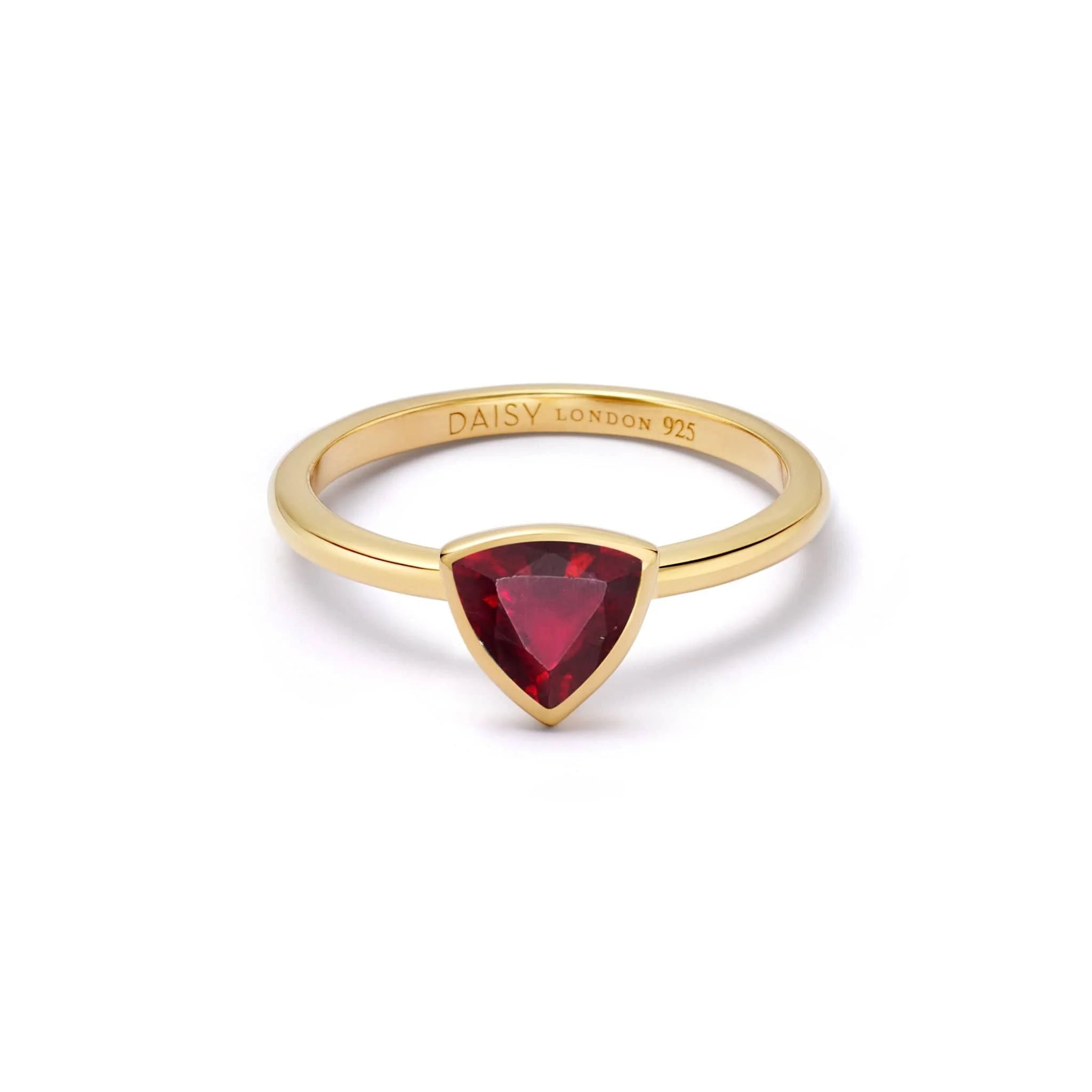 Birthstone Ring 18Ct Gold Plate