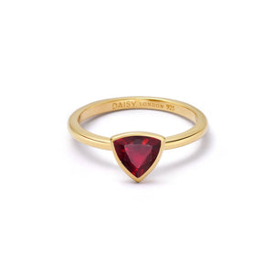 Birthstone Ring 18Ct Gold Plate