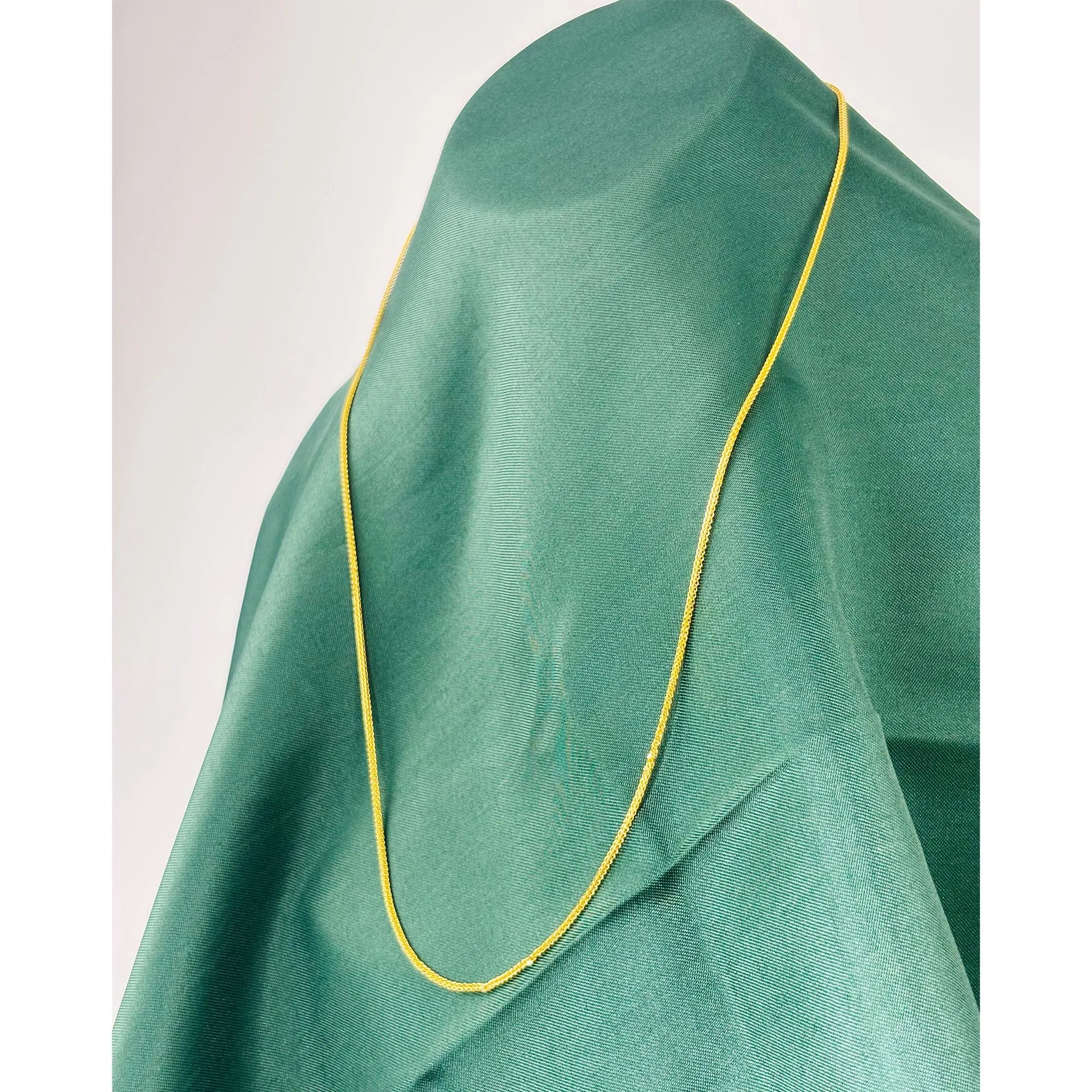 Handmade 24K Solid Gold Chain Necklace, 999 Pure Gold Jewelry,Simple Design