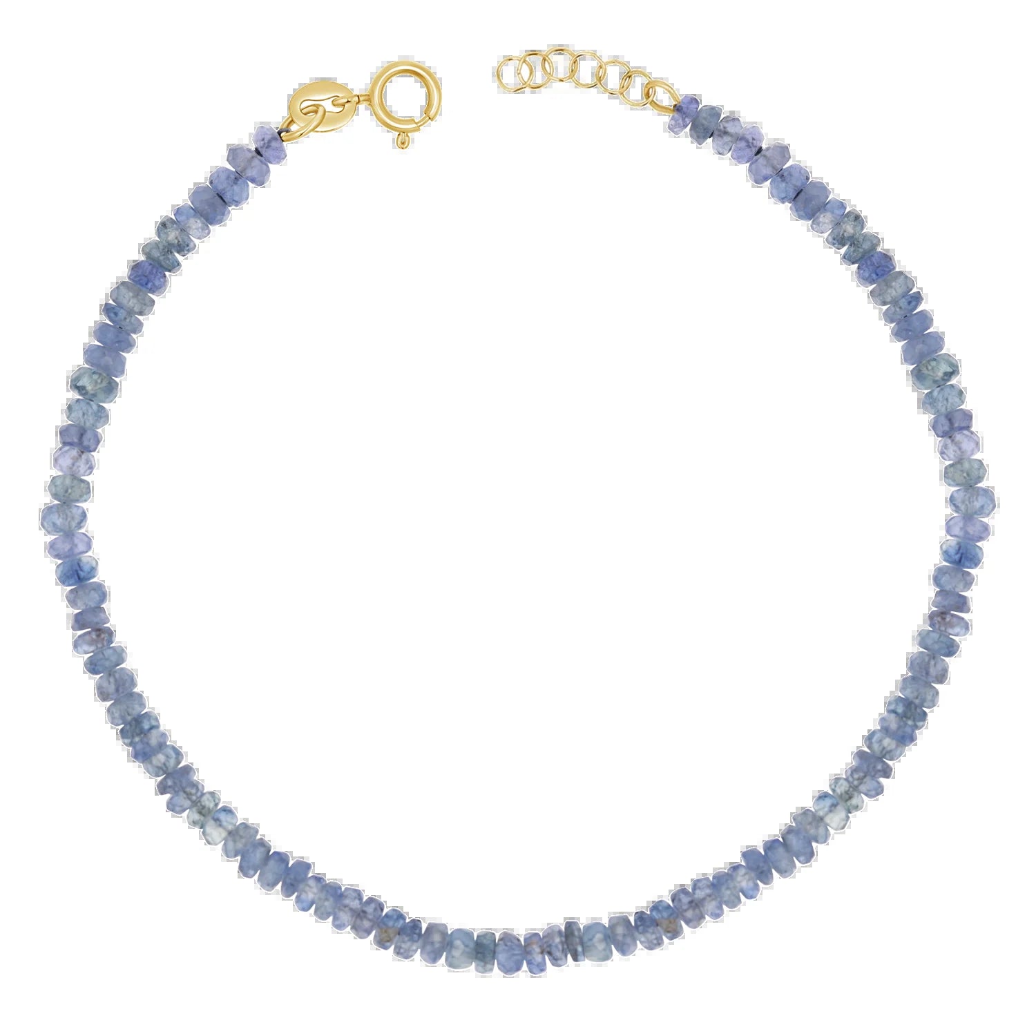 Blue Sapphire Faceted Bead Bracelet