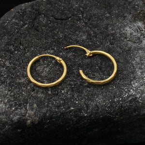 Elegant 22K Pure Yellow Gold Bali Hoop Earrings - Perfect Dainty Gift for Women on Mother’s Day.