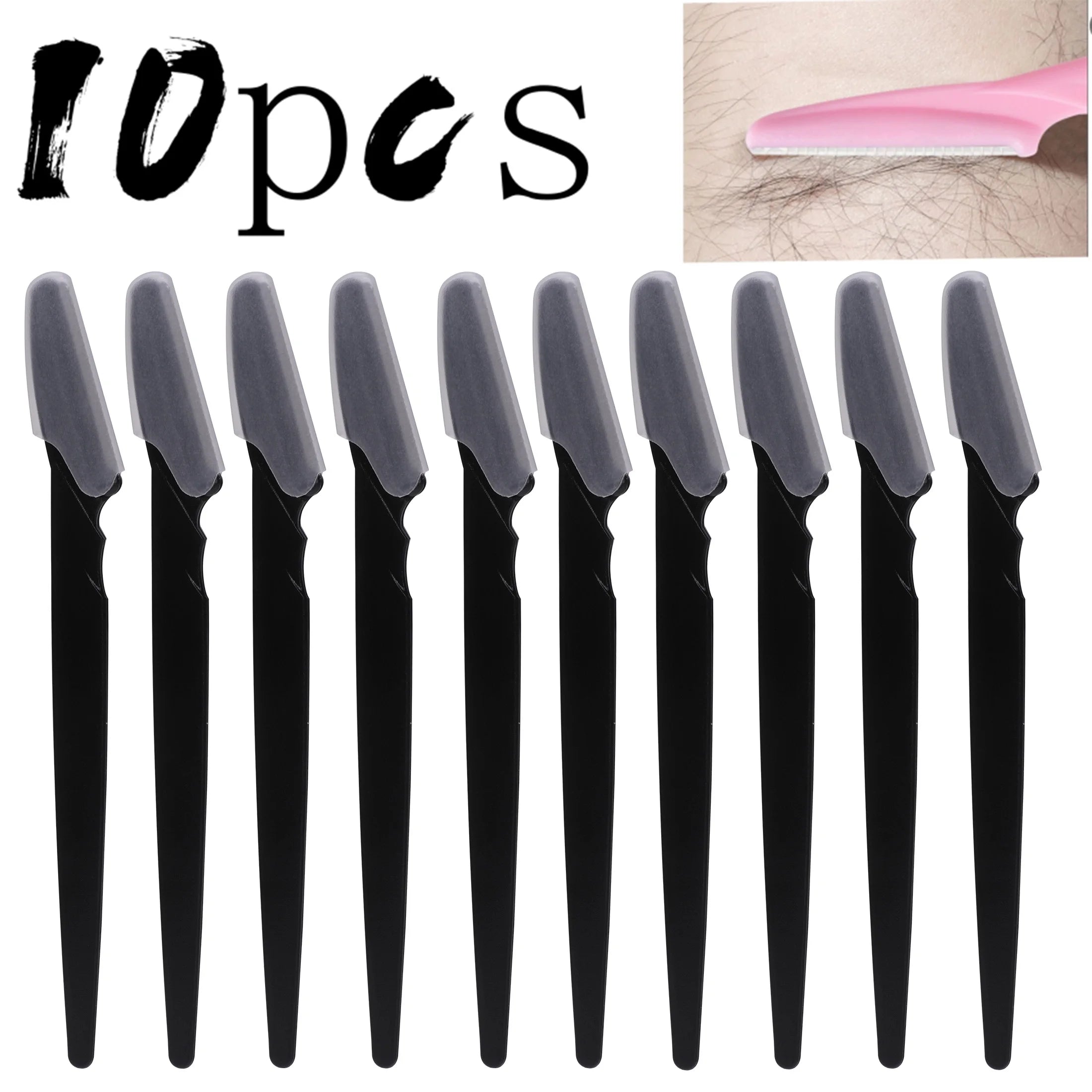 5Pcs/10Pcs/20Pcs/40Pcs Eyebrow Trimmer, Facial Razor, Hair Removal Tool, Anti‑Scratch Eyebrow Blade in Can, Beauty Tool