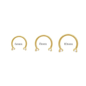 U-Shaped Curved Bar | 16 Gauge | Stainless Steel | Silver | Gold | 6Mm 8Mm 10Mm | Septum Piercing | Cartilage | Helix | Tragus | Barbell